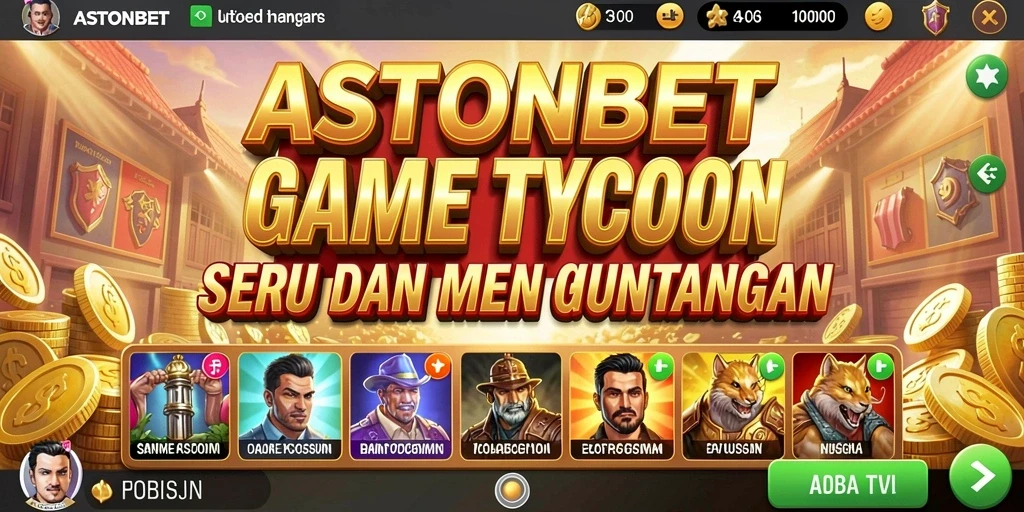 Screenshot gameplay ASTONBET menampilkan bisnis yang berkembang pesat.