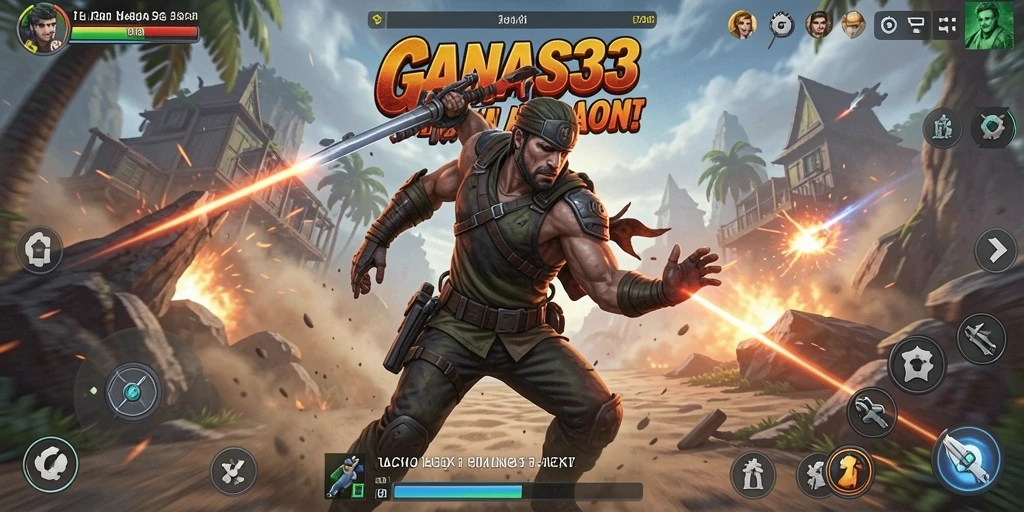 Tampilan mendebarkan dari gameplay GANAS33 yang penuh aksi.