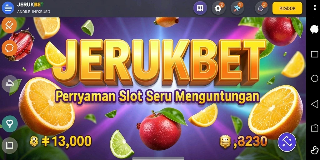 Screenshot utama JERUKBET menampilkan gameplay Slot yang seru.