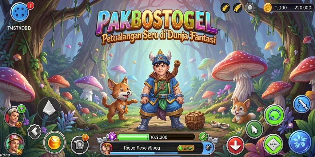 Screenshot PAKBOSTOGEL menunjukkan aksi mendebarkan dalam petualangan.