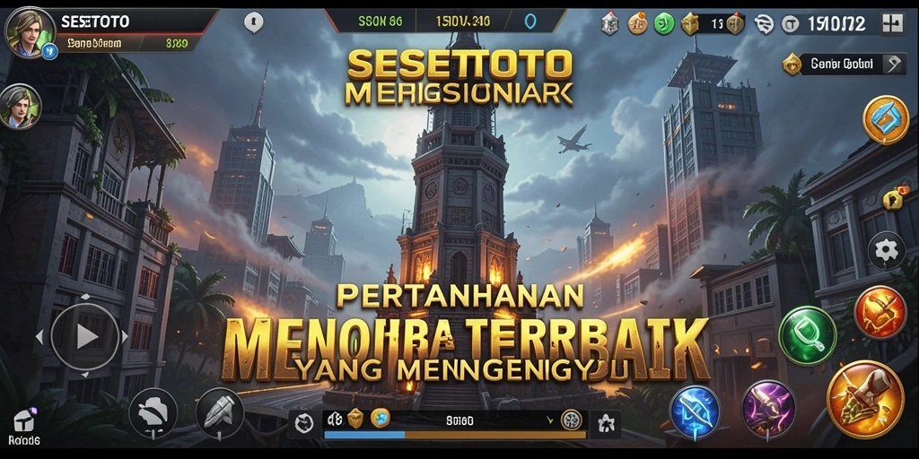 Tampilan gameplay menara pertahanan yang menegangkan dan penuh strategi.