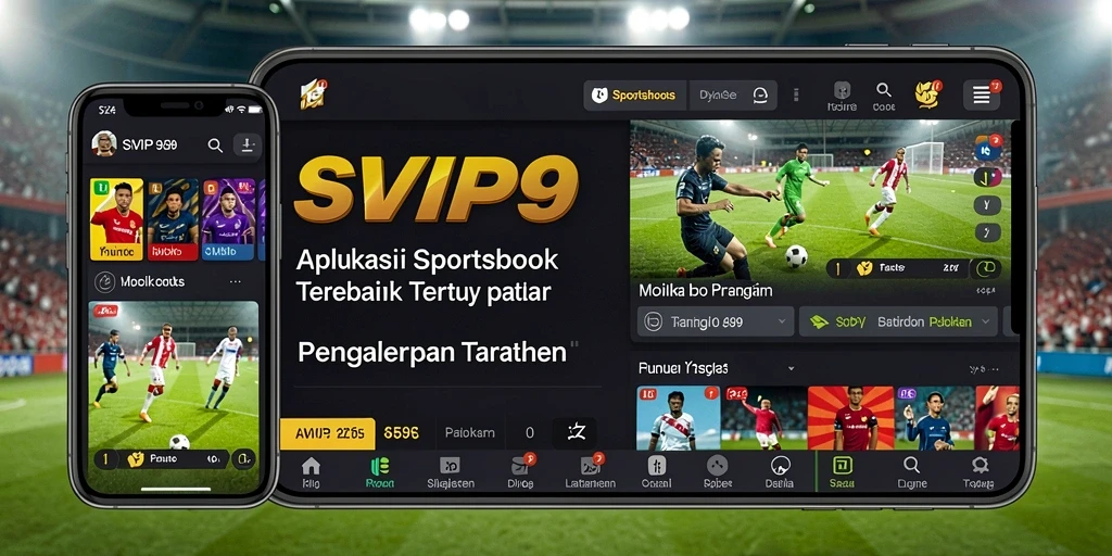 Tampilan menarik dari aplikasi SVIP9 yang memperlihatkan taruhan langsung.