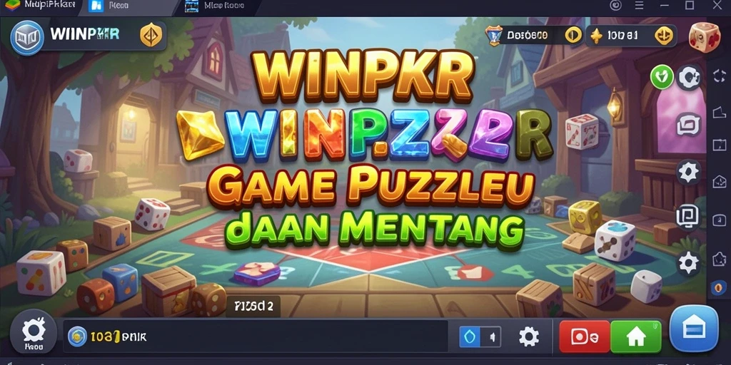 Screenshot gameplay WINPKR menampilkan tantangan puzzle yang menarik.